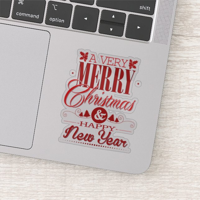 Sticker Joyeux Noël Joyeux Bonne Année (Détail)