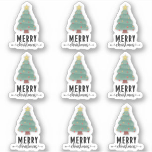 Sticker Joyeux Noël Joyeux Mail Cadeau Décoration Pack St