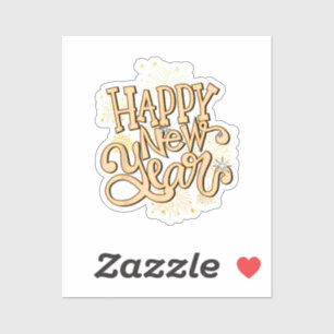 Sticker Joyeux Nouvel An Nouvel An Soirée Femmes Hommes Fa