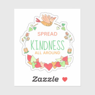 Sticker Joyeux Oiseau Volant Étaler Kindness Tout Autour