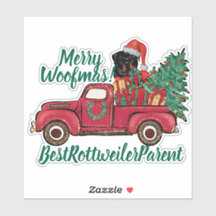 Sticker Joyeux Woofmas ! Meilleur Parent Rottweiler person