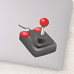Sticker Joystick vintage jeu vidéo vieille école rétro
