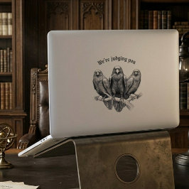 Sticker Juger les corbeaux drôle raven gothique sarcastiqu