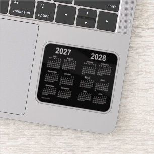 Sticker Juillet 2027 - Juin 2028 Calendrier de l'année sco