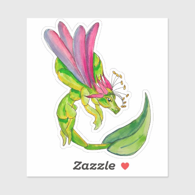 Sticker Juin dragon de sucettes de miel (Feuille)