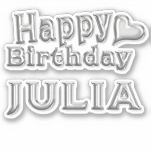 Sticker Julia Happy Birthday
