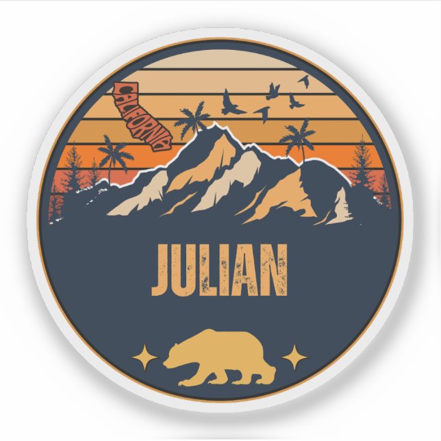 Sticker Julian, Californie (Devant)