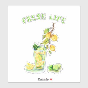 Sticker Jus de citron frais Cool Boire Lemonade Summer Par
