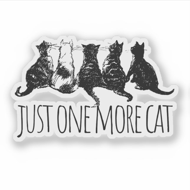 Sticker Just One More Cat Parent (Devant)