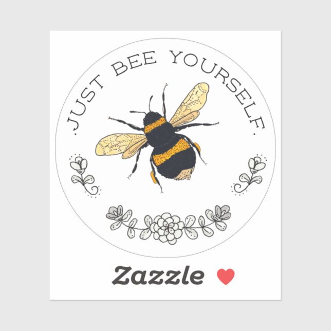 Sticker Juste Abez-Vous Bumblebee Cercle (Feuille)