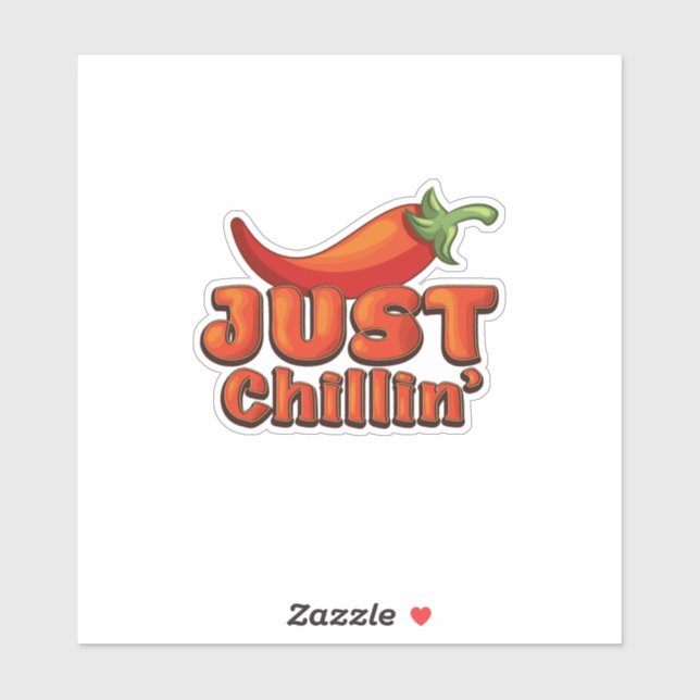 Sticker Juste Chillin' (Feuille)