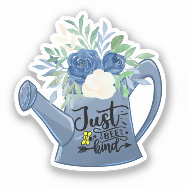 Sticker Juste des fleurs d'abeille dans l'arrosage de l'or (Recto)