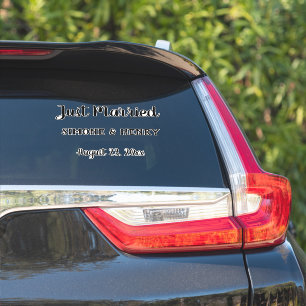 Sticker Juste marié Personnalisé avec les noms Mariage Dat