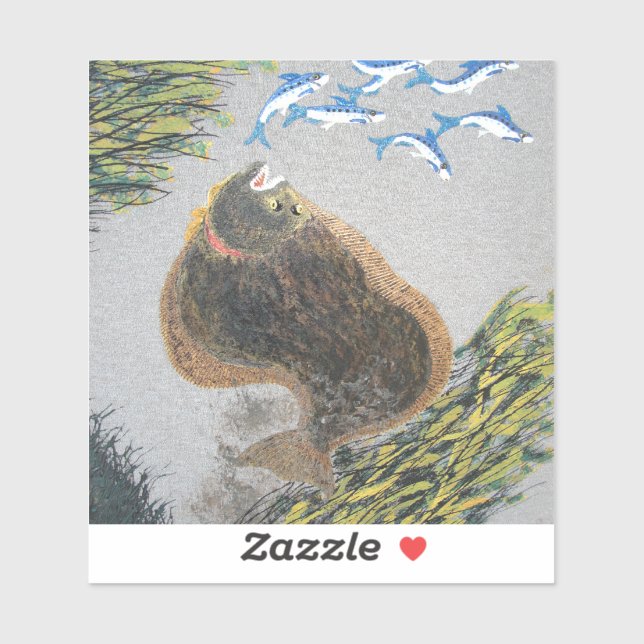 Sticker Juste pour le flétan (Feuille)