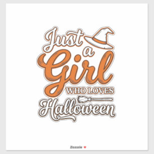 Sticker Juste une fille qui aime le design vectoriel Hallo