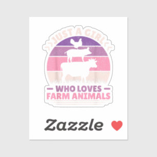 Sticker Juste Une Fille Qui Aime Les Animaux Agricoles Aim