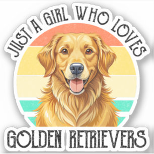 Sticker Juste Une Fille Qui Aime Les Golden Retrievers