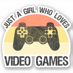 Sticker Juste Une Fille Qui Aime Les Jeux Vidéo