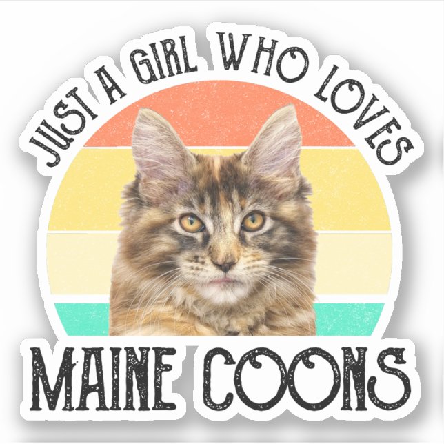Sticker Juste Une Fille Qui Aime Les Maine Coons (Devant)
