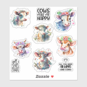 Sticker Juste une fille qui aime les vaches