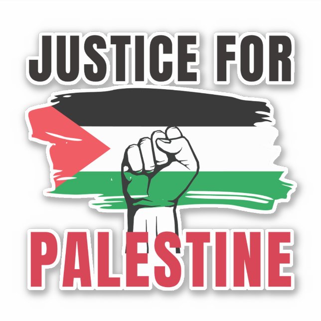 STICKER JUSTICE POUR PALESTINE (Devant)