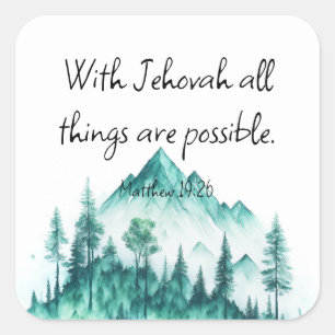 Sticker JW, Matthieu 19:26   JW Gift