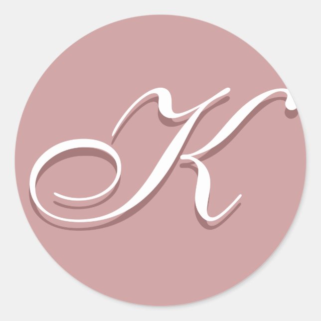Sticker K Monogramme Rose (Devant)