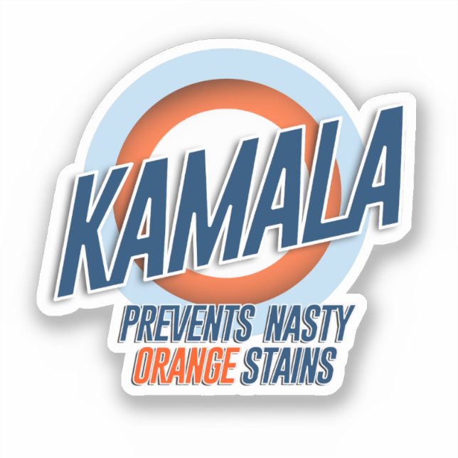 Sticker Kamala Empêche De Nasty Taches Orange (Recto)