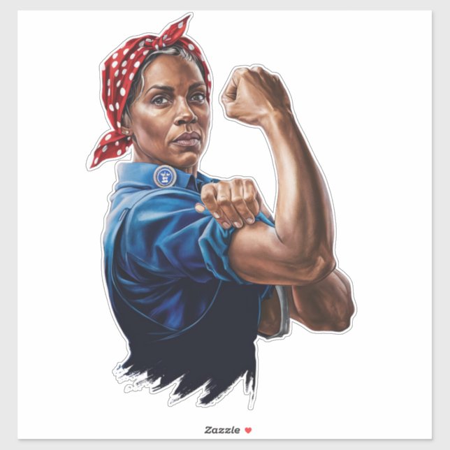 Sticker Kamala Harris 2024 Rosie Le chat sans enfant Rivet (Feuille)