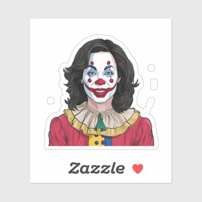 Sticker Kamala Harris Éffrayant Halloween Clown Election 2 (Feuille)