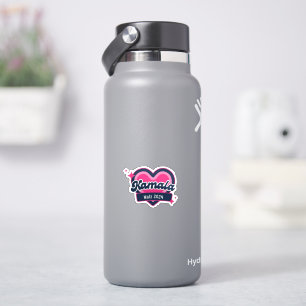 Sticker Kamala Harris Girly Pink Hearts Président