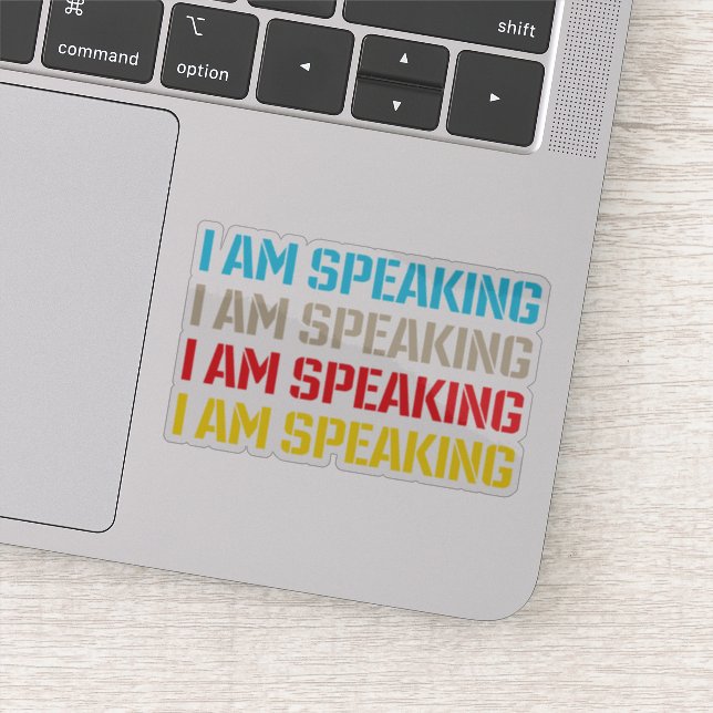 Sticker Kamala Harris Je parle (Détail)