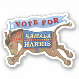 Sticker Kamala Harris Président 2024 Démocrate Donkey