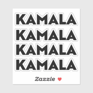 Sticker Kamala moderne noir gras typographie quatre autoco
