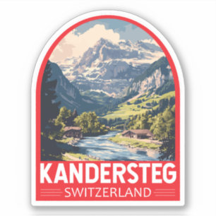 Sticker Kandersteg Suisse Travel Art Emblem