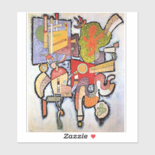 Sticker Kandinsky - Complex Simple, oeuvre d'art abstrait,