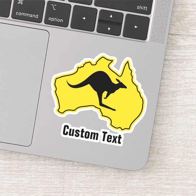 Sticker Kangaroo sur l'Australie (Détail)