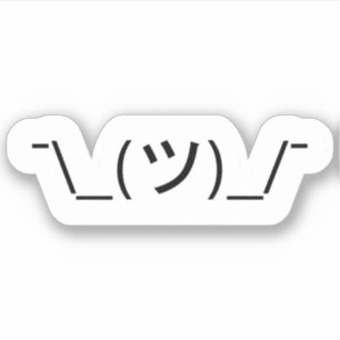 Sticker Kaomoji Japonais Shrug Emoticon -\_(ツ)_/