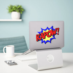 Sticker Kapow ! Blason de bande dessinée rétro