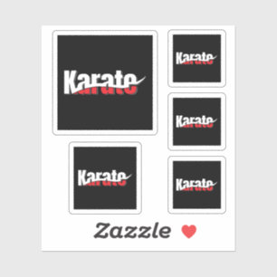 Sticker Karate Arts Martiaux Swish Abstrait