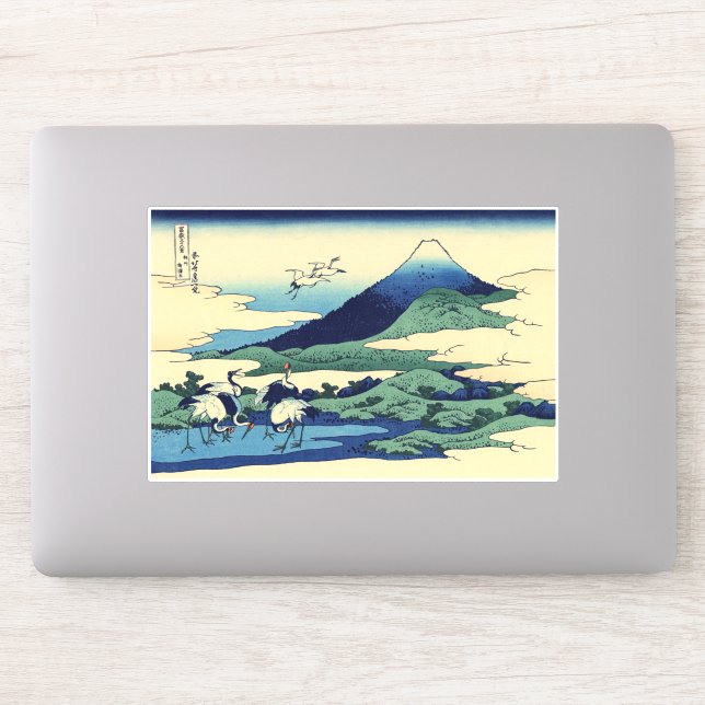 Sticker Katsushika Hokusai - Umegawa dans la province de S (Ordinateur)