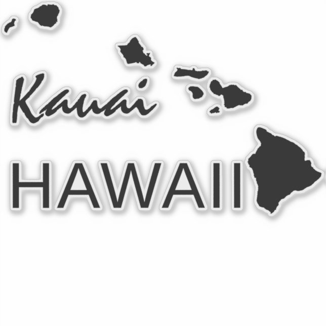 STICKER KAUAI - ÎLES HAWAII (Devant)