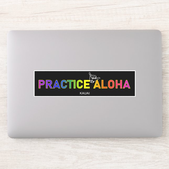 Sticker Kauai - Pratiquer Aloha Shaka (Hang Loin) (Ordinateur)