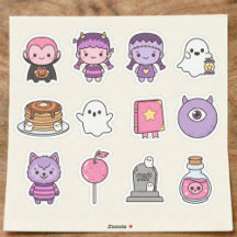 Sticker Kawaii Éffrayant Sweethearts
