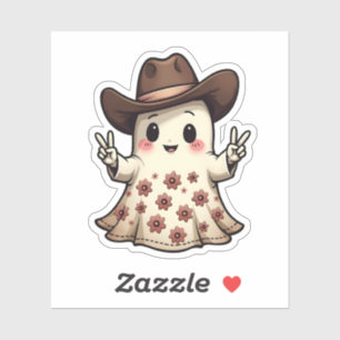 Sticker Kawaii Japonais Pastel Cowboy Ghost Halloween