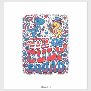 Sticker Kawaii patriotique dinosaure Meilleur beau-père ja