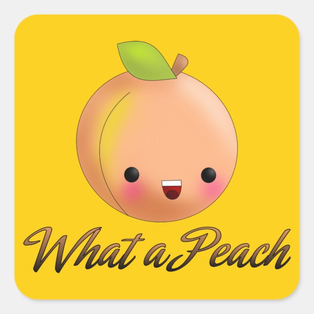 Sticker Kawaii Peach (Devant)