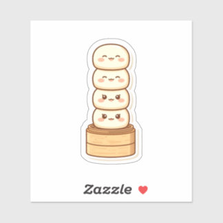 Sticker Kawaii Stacked Dumpling Bamboo Steamer
