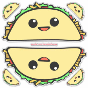 Sticker Kawaii Tacos
