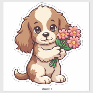 Sticker Kawaii Tasse-Tête Fleurs